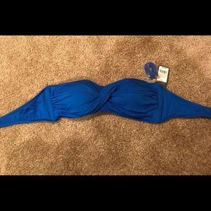 Royal blue bandeau bikini top